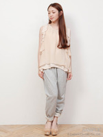 JERSEY×CHIFFON FRILL TANK TOP