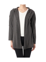 パイル調フード付きトッパーカーディガン