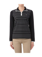 ジオメトリックボーダープルオーバー