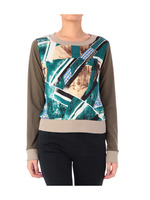 スカーフ風切り替えプルオーバー