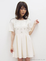 ビジューシフォンワンピース