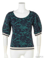 フラワーレースキルトプルオーバー