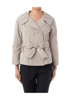 ボリューム衿ベルト付きジャケット