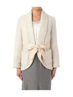 ラメ混ボリューム衿ジャケット