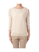 肌見せ開きドルマンリボンプルオーバー