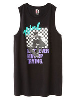 CHECKER TANK TEE DRESS