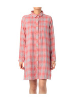 Wフェイスチェックガーゼシャツワンピース