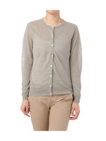 クルーネックニットカーディガン