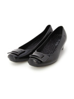 スクエアデザインレインパンプス