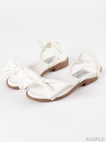 ボリュームリボンフラットサンダル