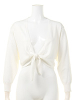 前結びカーディガン