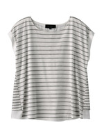 [L]バックスリットボーダープルオーバー