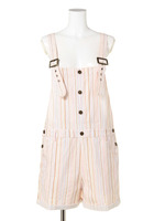 【labelleEtude】オリジナル柄ストライプサロペ