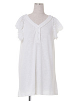 フリルスリーブドレス