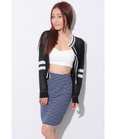 ラインニットカーディガン