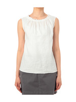 リネンノースリーブブラウス