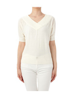 リブネックドルマンニット