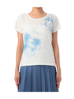 水彩フラワープリントTシャツ