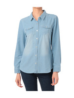 綿混デニムシャツ