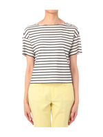 [S]ボーダーボートネックカットソー