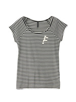 マリンボーダーフレンチスリーブカットソー