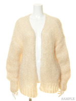 モヘヤ混ニットガウン