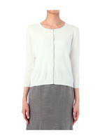 配色Uネックニットカーディガン