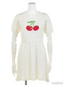 Cherry　Frill　Knit　Dress
