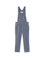 MUVEIL WORK×LEEコラボ ヒッコリーデニムリボンオールインワン