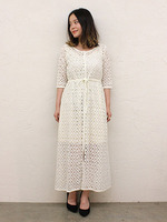 【Omekashi】ロングレースガウン