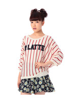 ストライプドルマンニット