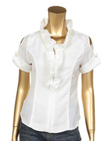 ドレッシーフリルレディブラウス