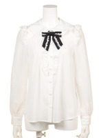 リボンフリルブラウス