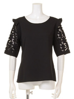 袖オーガンジーフリルブラウス