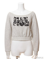 LOVERSコラボオフショルスウェット