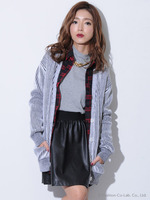 MIX編みニットカーディガン