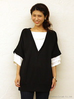 【Omekashi】ブラウス重ねプルオーバー