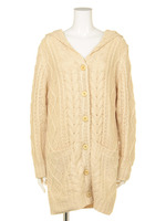 ケーブルロングカーデ