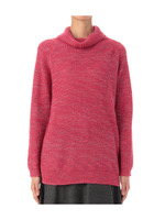 タートルネックラメ入りメランジニット