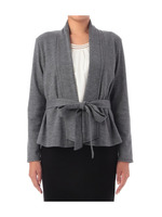 ベルテッドノーボタンカーディガン