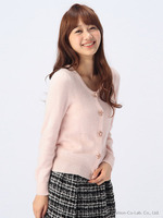 マルチボタンアンゴラカーデ