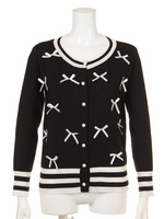 リボンニットカーデ