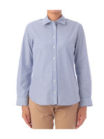 前立てテープデザインストライプシャツ