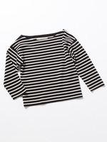 ミラノリブ　ボーダープルオーバー