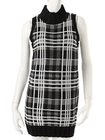 【CEDNIE】チェックハイネックニットトップス