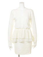 ニットソーペプラムロングSLコンビOP