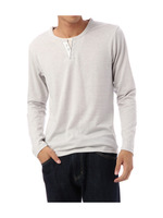 レイヤード風ヘンリーネックプルオーバー