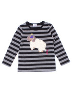 ひつじのローリー付きボーダーTシャツ