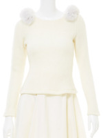 2WAY ファー付リブニット