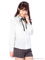 【Tralala】バイカラー刺繍衿ブラウス